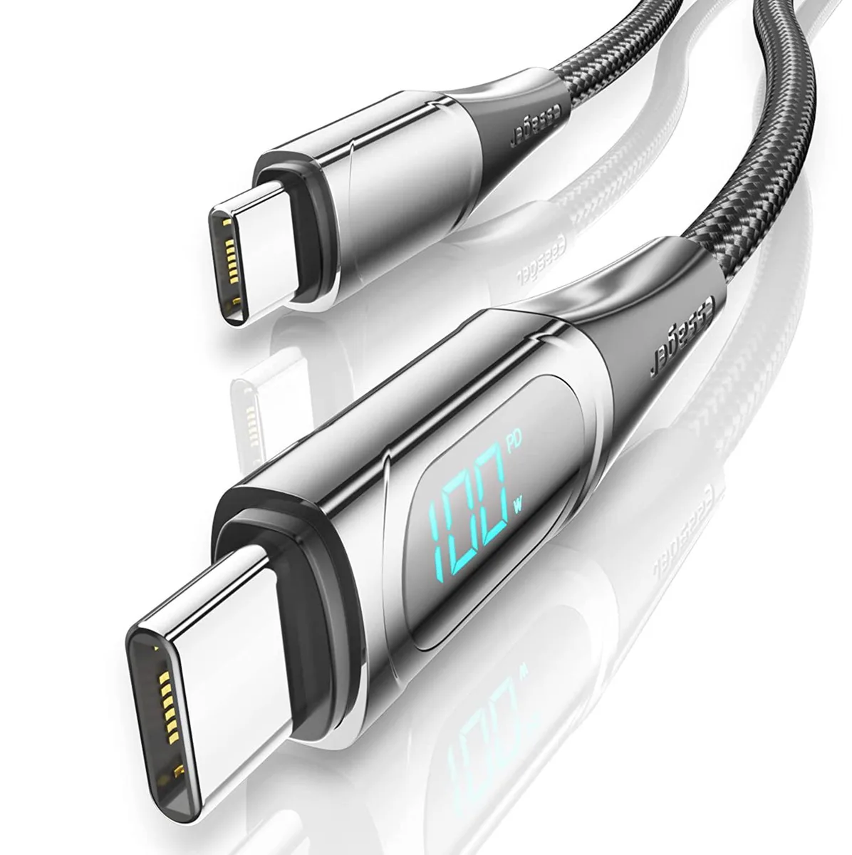 ESTONE ESTONE YDSX USB-C Cable 100W 3.3ft Black LED Display — product photo