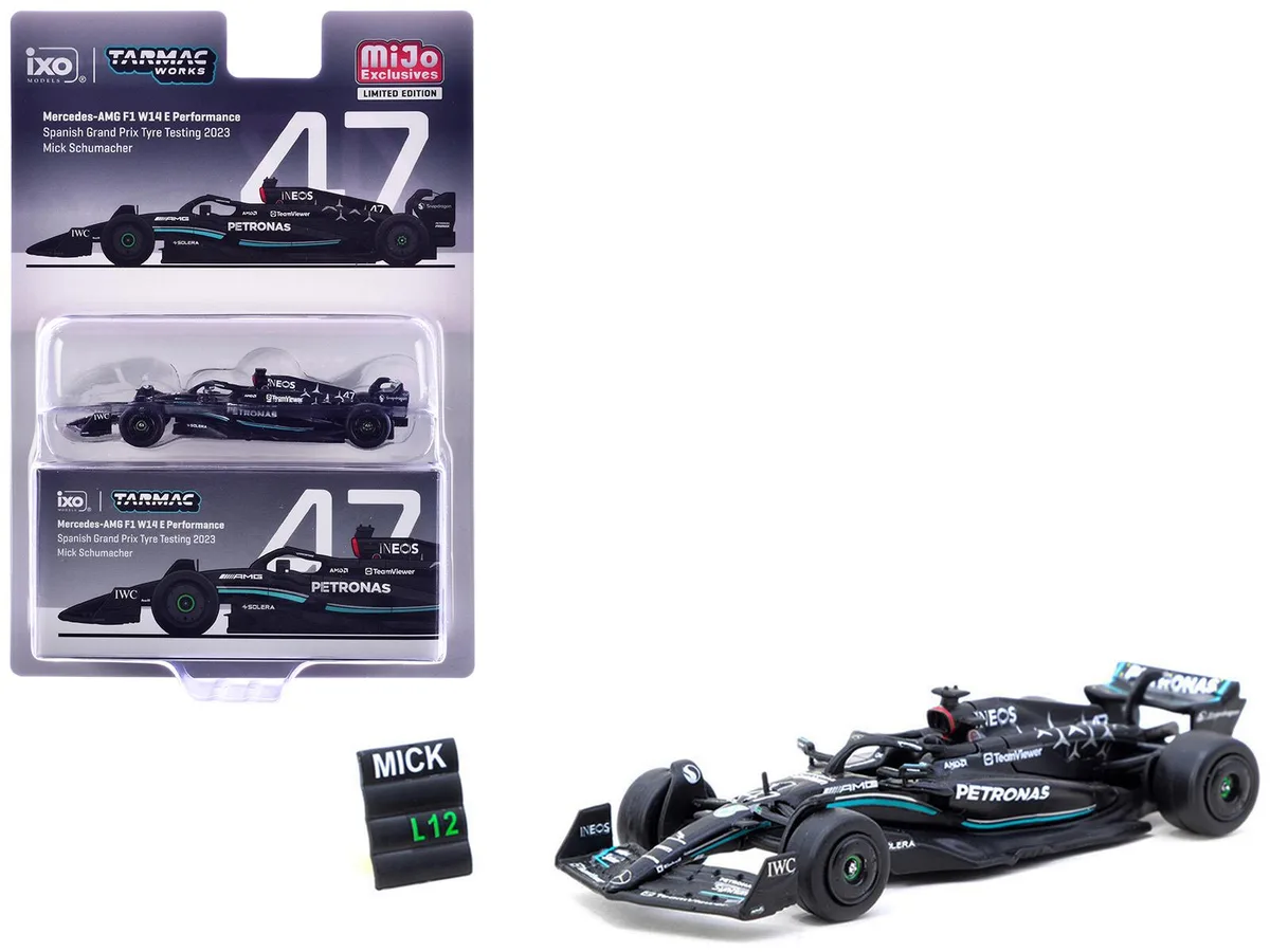 Tarmac Works Tarmac Works Mercedes-AMG F1 W14 #47 Spanish GP Tyre Testing 2023 1/64 hobby collectible — product photo