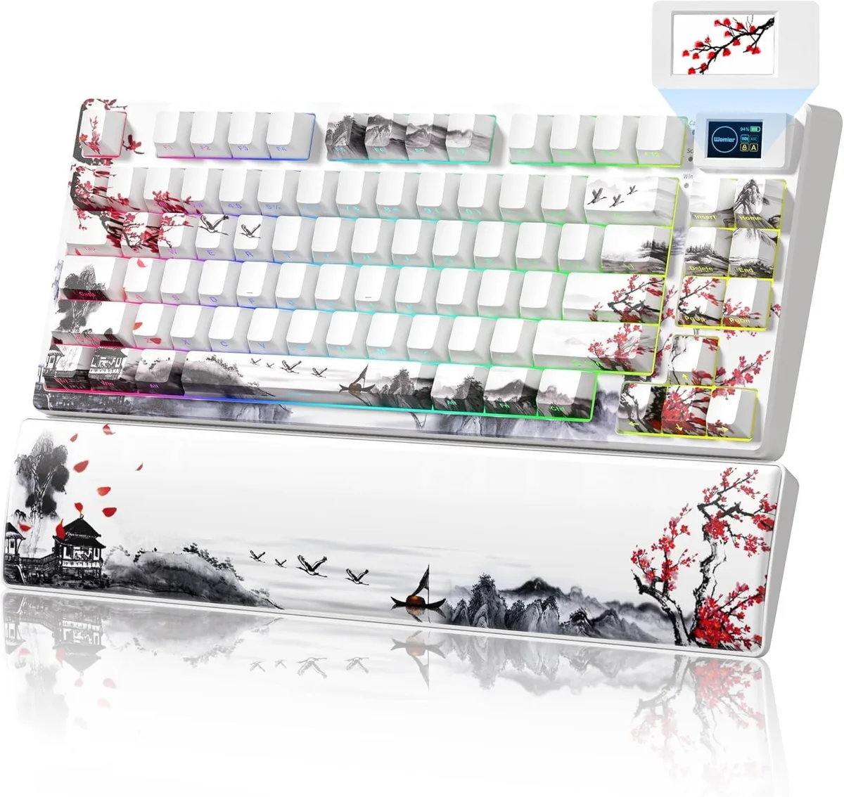 TUKO TUKO SK80 PRO 75% Wireless Gaming Keyboard Red Plum — product photo