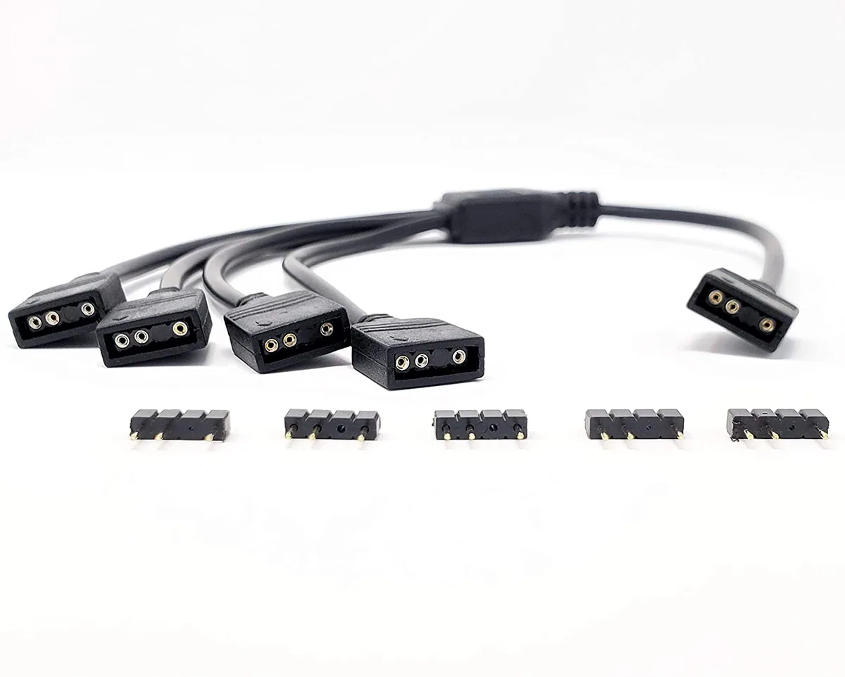Micro Connectors Micro Connectors F04-04ARGB-30 30cm 1-to-4 ARGB splitter cable — product photo