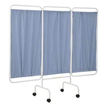 R&B Wire Products R&B Wire Products Three Panel Mobile Privacy Screen Blue 55x27 in 69 in High — product photo
