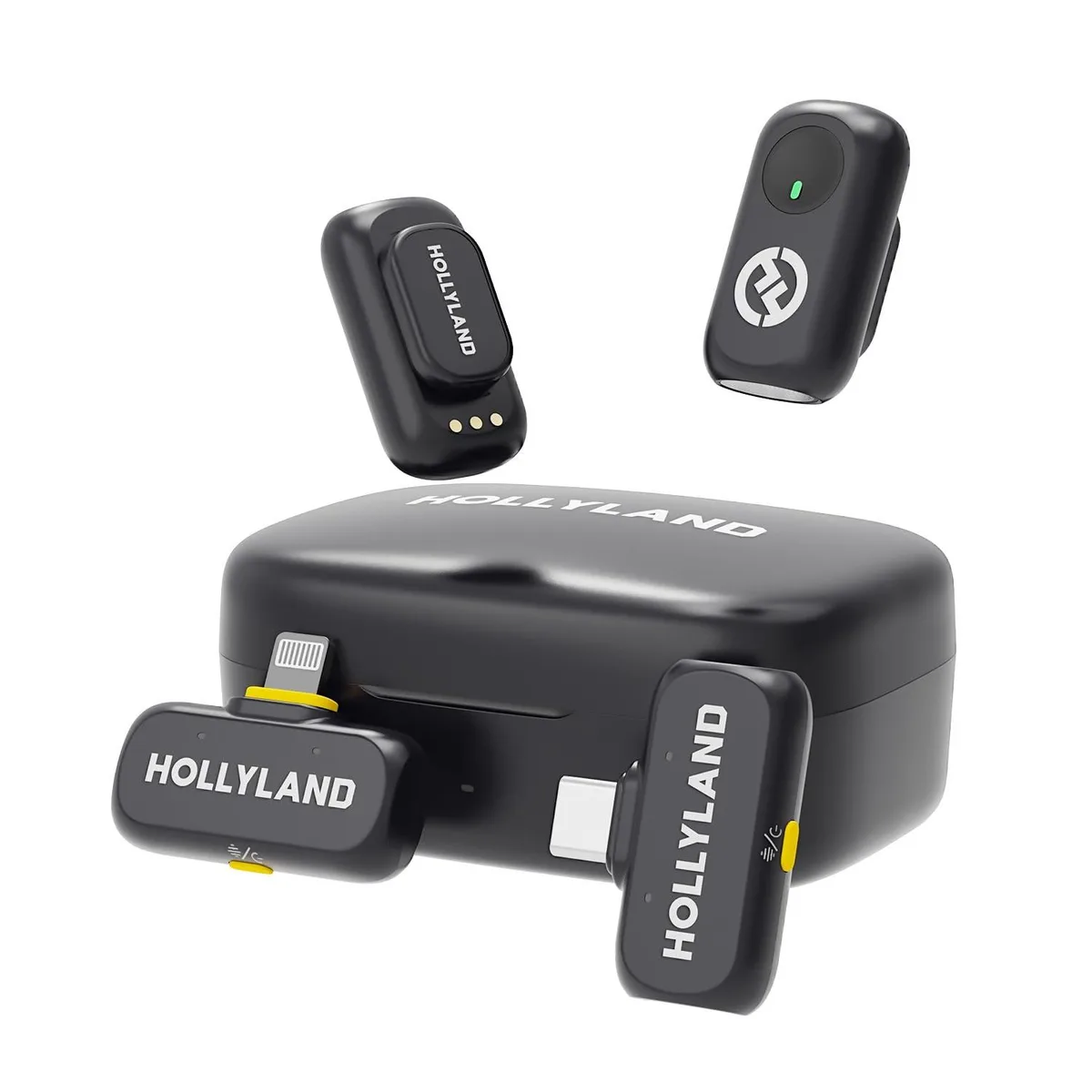 Gemini Lark A1 Wireless Mini Microphone System (Black, 2TX + 2RX + Charging Case) — product photo