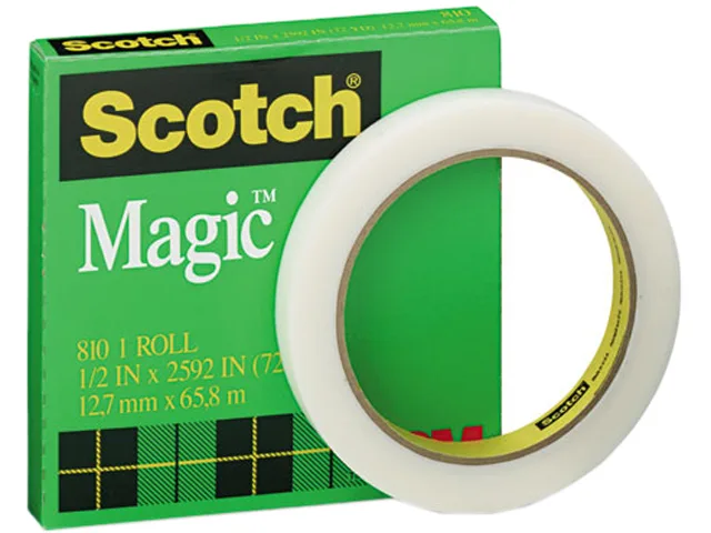 3M 3M 810-12-2592 Magic Office Tape 1/2" x 72 yards 3" Core Clear — product photo