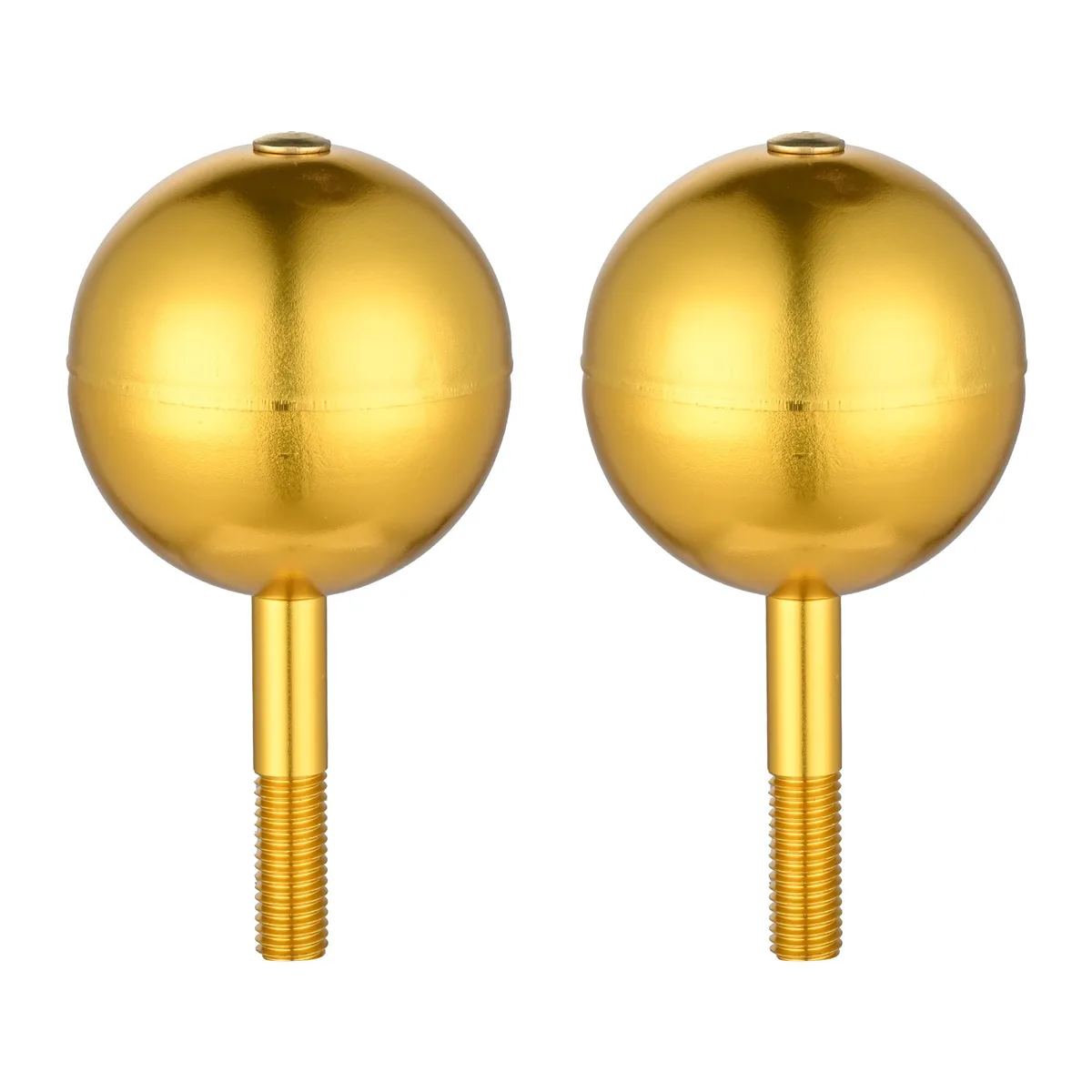 Yescom USA, Inc. Yescom USA, Inc. 22BAL001-AL-15 Flag Pole Ball Topper 2 Pack 1/2" Thread Gold Aluminum — product photo