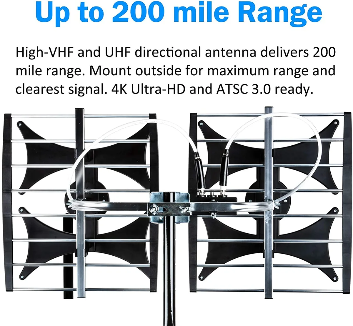 FiveStar FiveStar FSA-5828J-EGG Multi-Directional 4V HDTV Antenna 200 Mile Range 40ft Cable — product photo