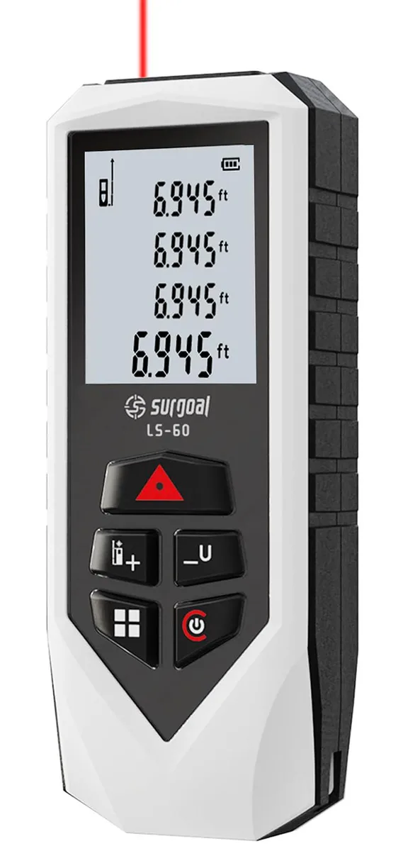  SG SURGOAL Laser Distance Meter 196ft ±2.0mm Class II AA Battery — product photo