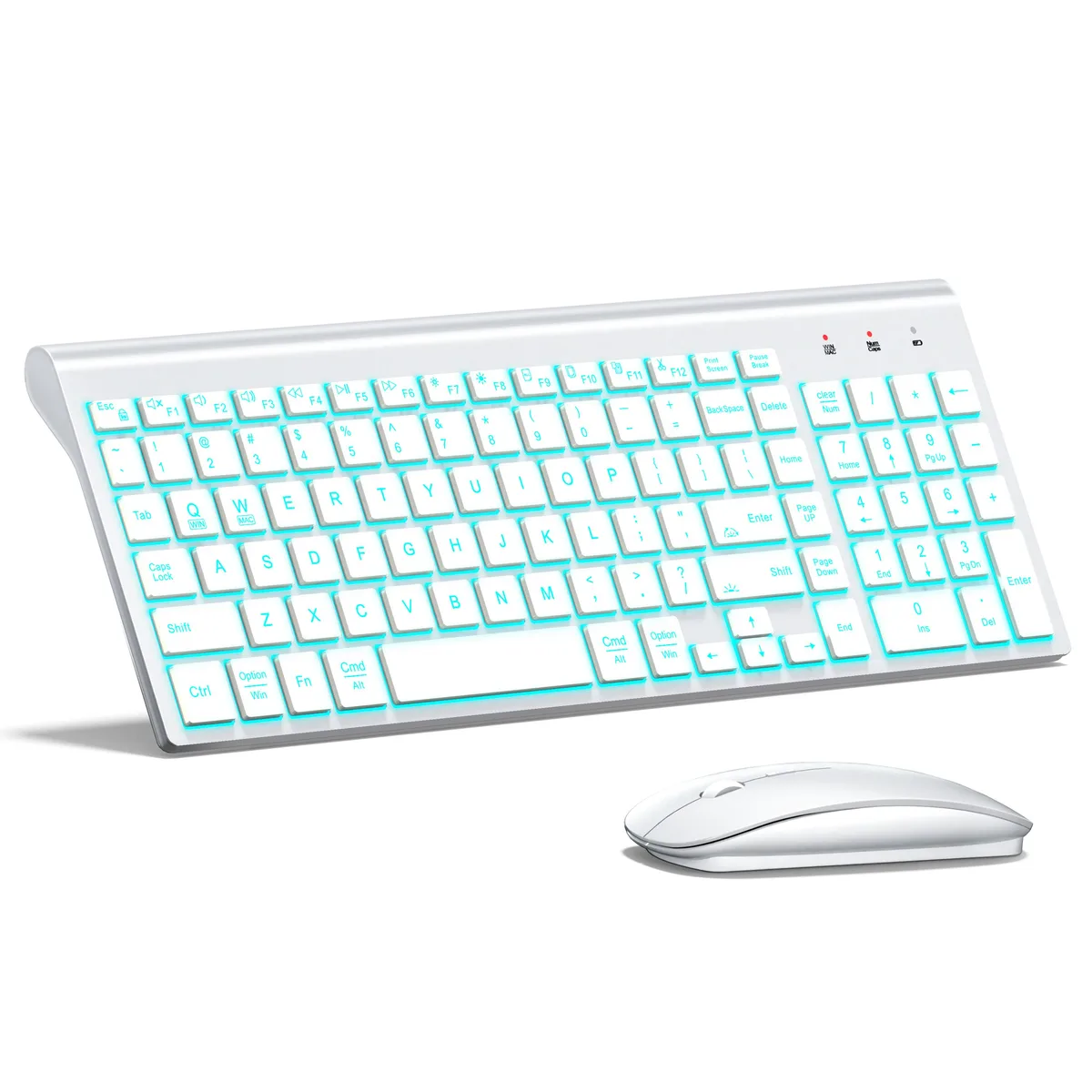 Topmate Topmate Wireless Backlit Keyboard & Mouse Combo 2.4G Silent White 2400DPI — product photo