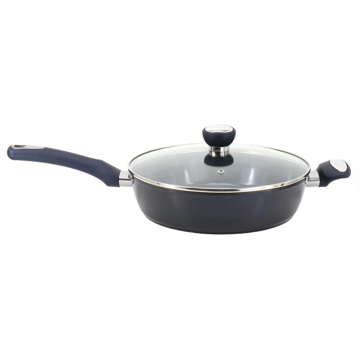 OSTER OSTER 510121077M 3.9 Quart Ceramic Nonstick Saute Pan with Lid Dark Blue — product photo