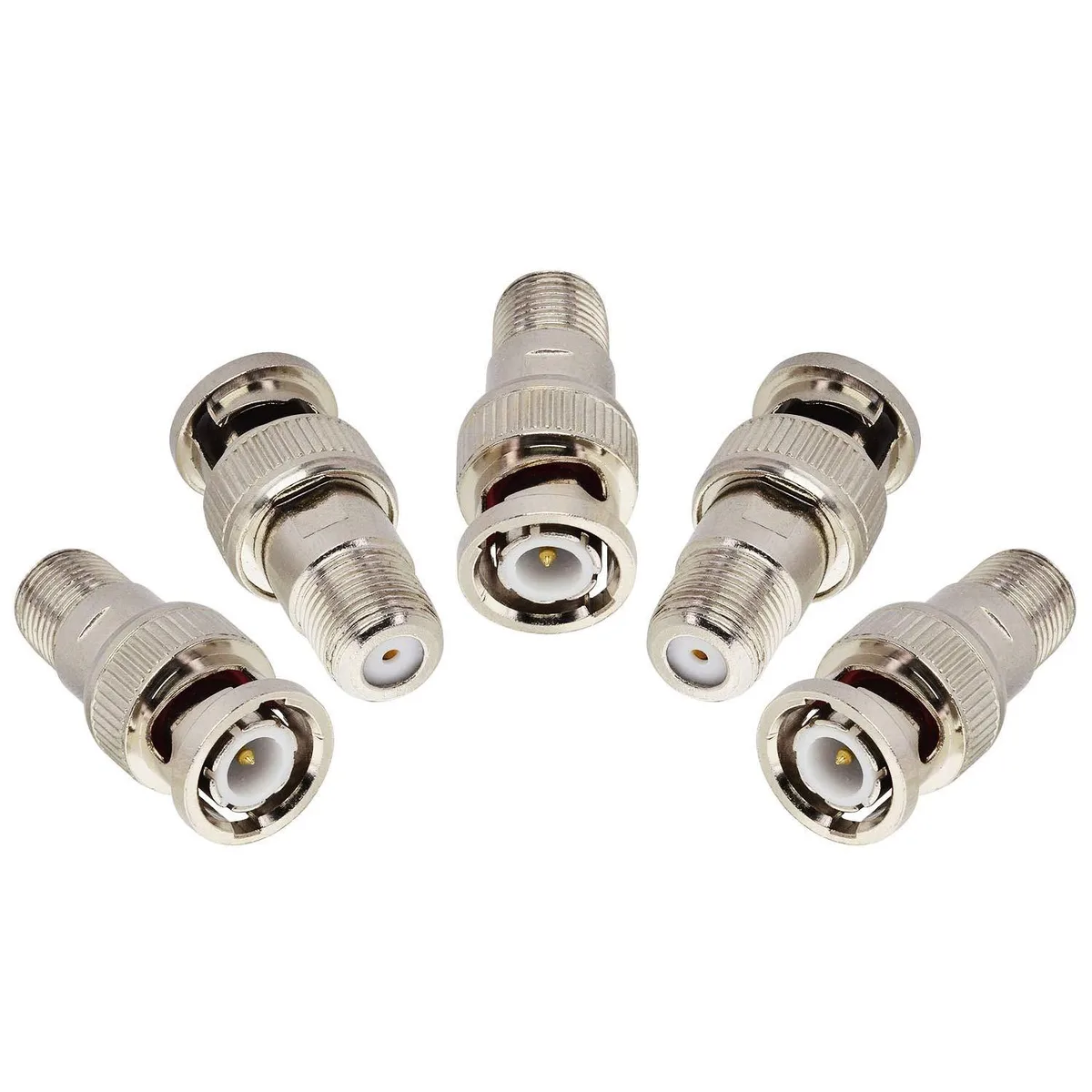 KEHIPI KEHIPI BNC Male to F Female Coax Adapter 5 Pack 75 Ohm — product photo
