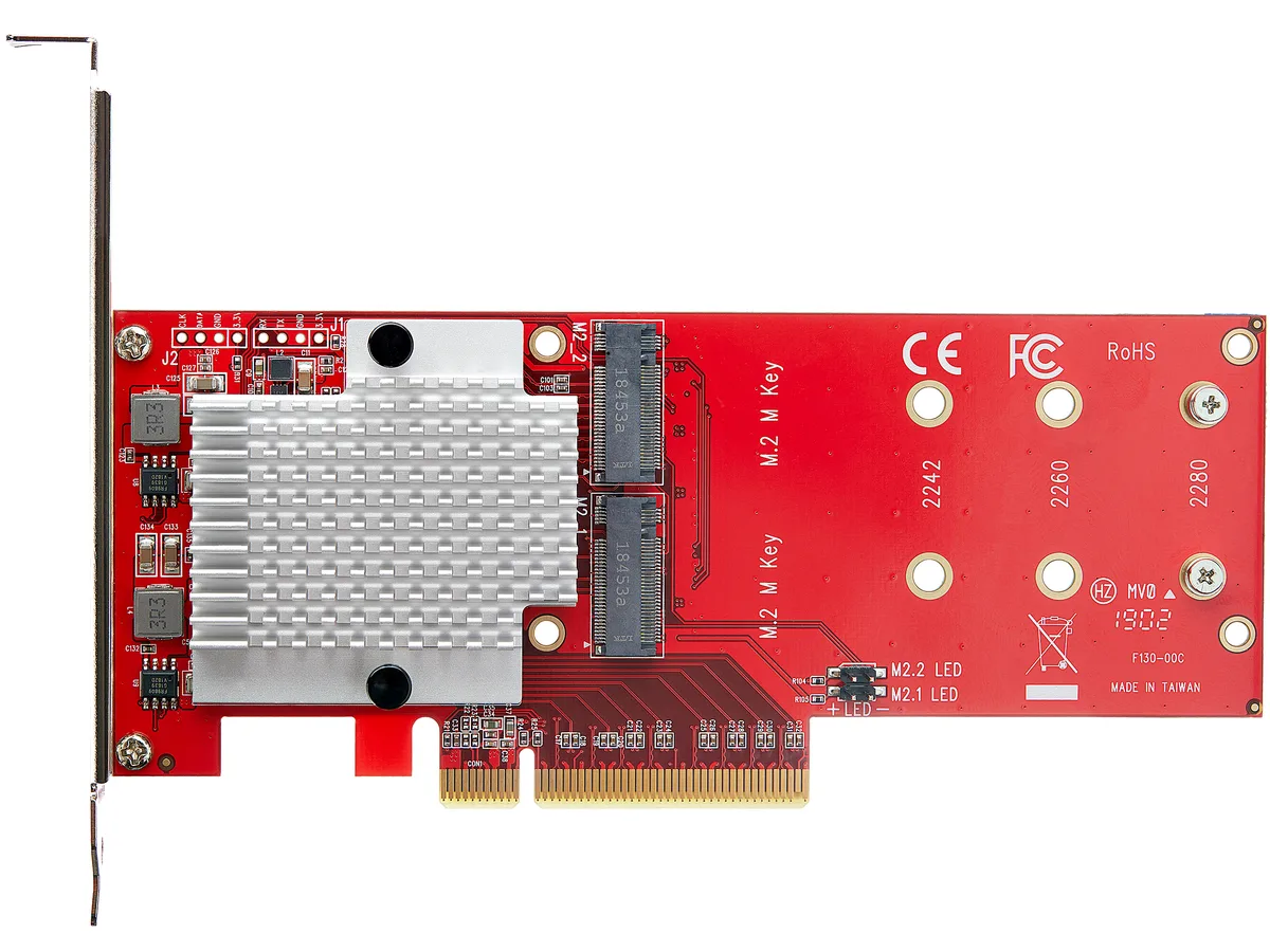 STARTECH STARTECH PEX8M2E2 dual M.2 PCIe 3.0 expansion card — product photo