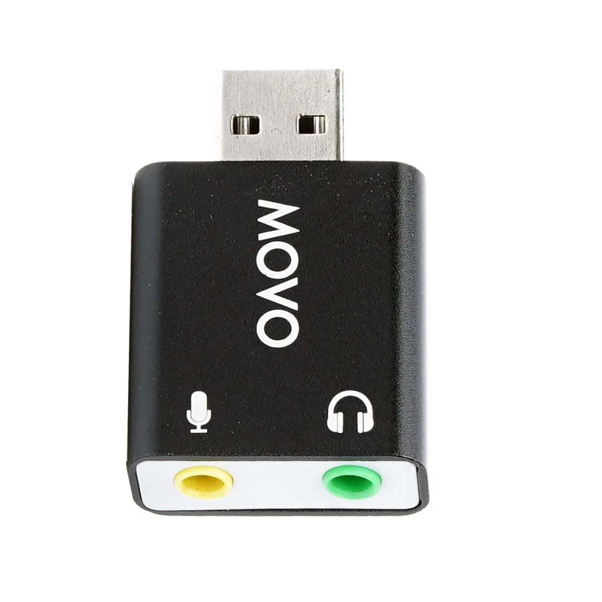  Movo USB-AC 3.5mm TRS Microphone to USB 2.0 Stereo Audio Adapter — product photo