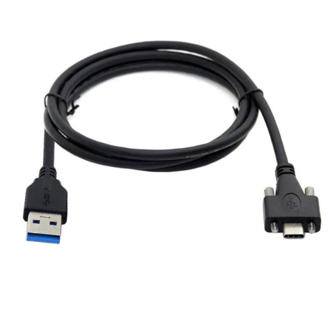 SHENZHEN JIMIER ELECTRONICS CO,. LTD. SHENZHEN JIMIER USB 3.1 Type-C Dual Screw Locking to USB 3.0 Cable 120/200/300cm — product photo