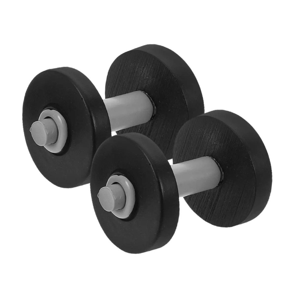 Miniature Dumbbell Model 2pcs Black 4.00x2.60x2.60cm — product photo