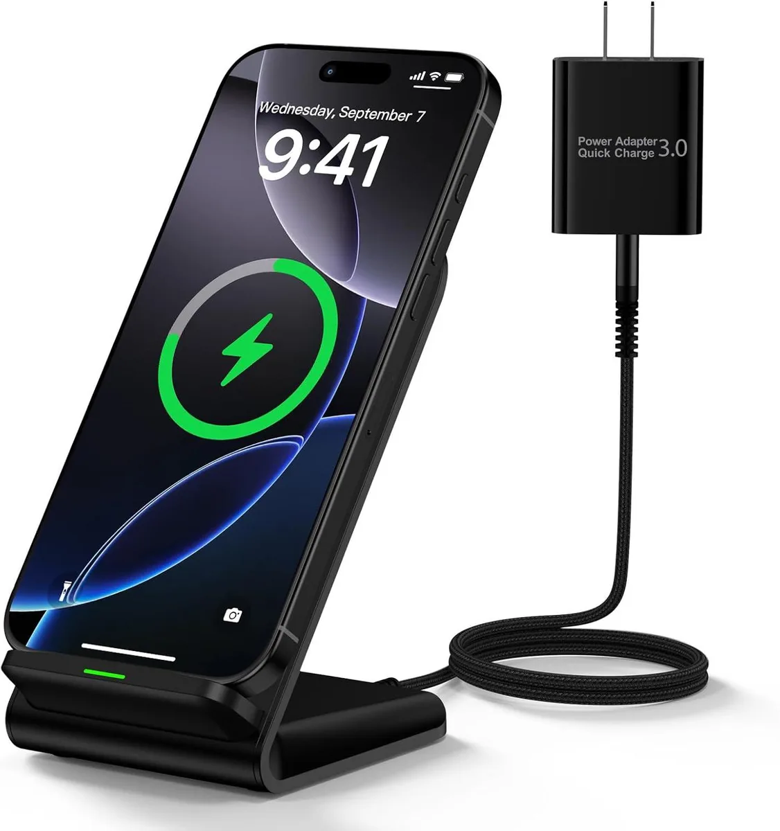 Luisport Luisport 15W Wireless Charger Stand with Adapter — product photo