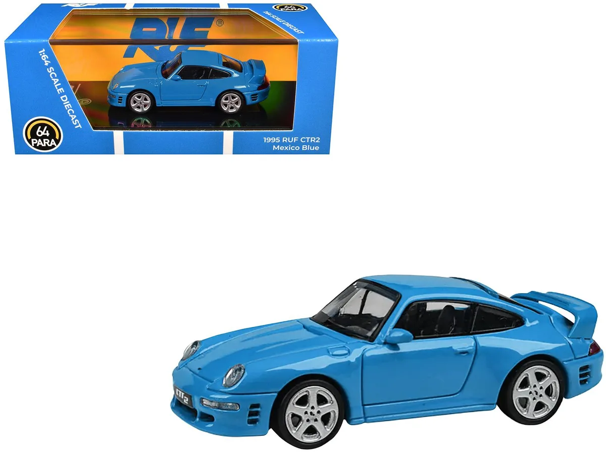 Paragon Paragon 1995 RUF CTR2 Mexico Blue 1/64 Diecast Model Car — product photo