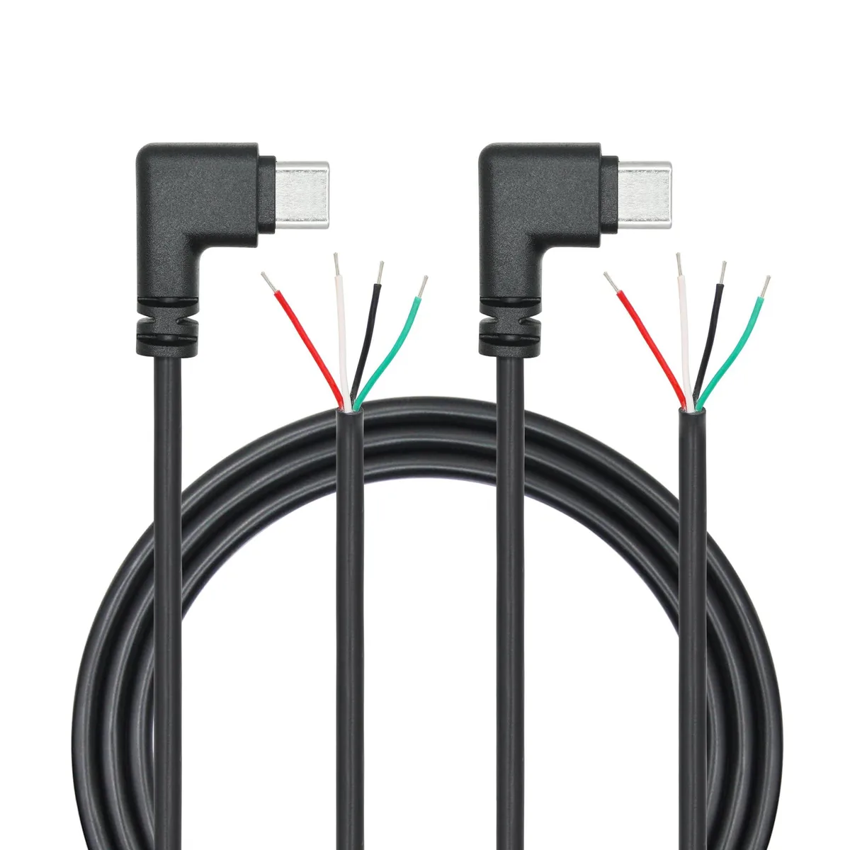 Vszerda Vszerda USB C to 4 Pin Bare Wire 90° Right Angle 1M 24AWG 480 Mbps 2-Pack — product photo