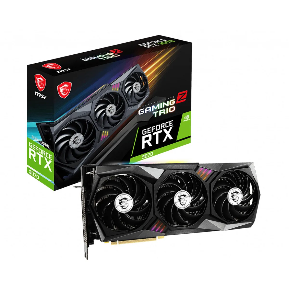 MSI MSI GeForce RTX 3070 8GB GDDR6 Gaming Z Trio graphics card — product photo