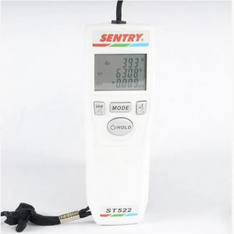 Red handheld chroma meter with magnetic mount