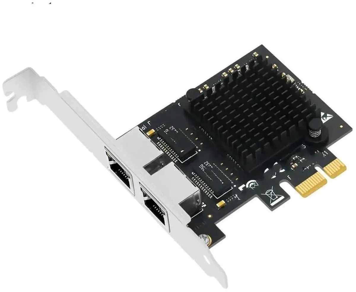 SMUGDESK SMUGDESK Dual-Port 2.5G PCIe x1 Ethernet NIC Realtek RTL8125BG — product photo