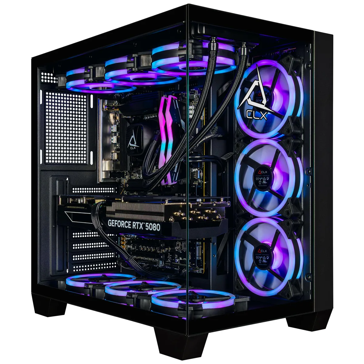 CLX Gaming CLX Gaming TGMSETRTU6301BM gaming PC Core Ultra 7 270K 24-Core 64GB DDR5 RTX 5080 16GB GDDR7 2TB NVMe — product photo