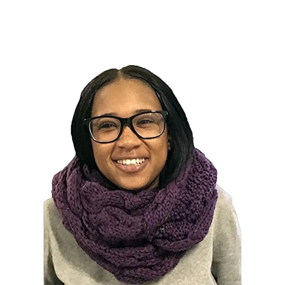 As Seen On TV As Seen On TV QH-6KDL-HG7W Purple Wool Shawl 12" x 64 — product photo