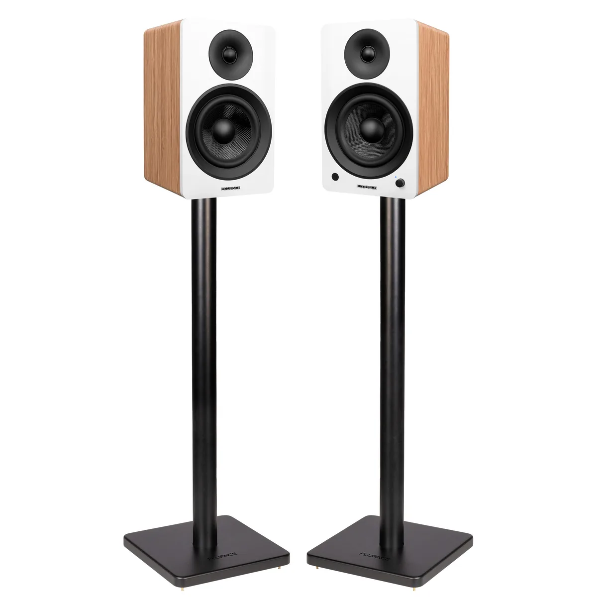 Fluance Fluance Ai61 2.0 Powered Bookshelf Speakers 6.5" 120W Bluetooth 5 Bamboo with Stands — product photo