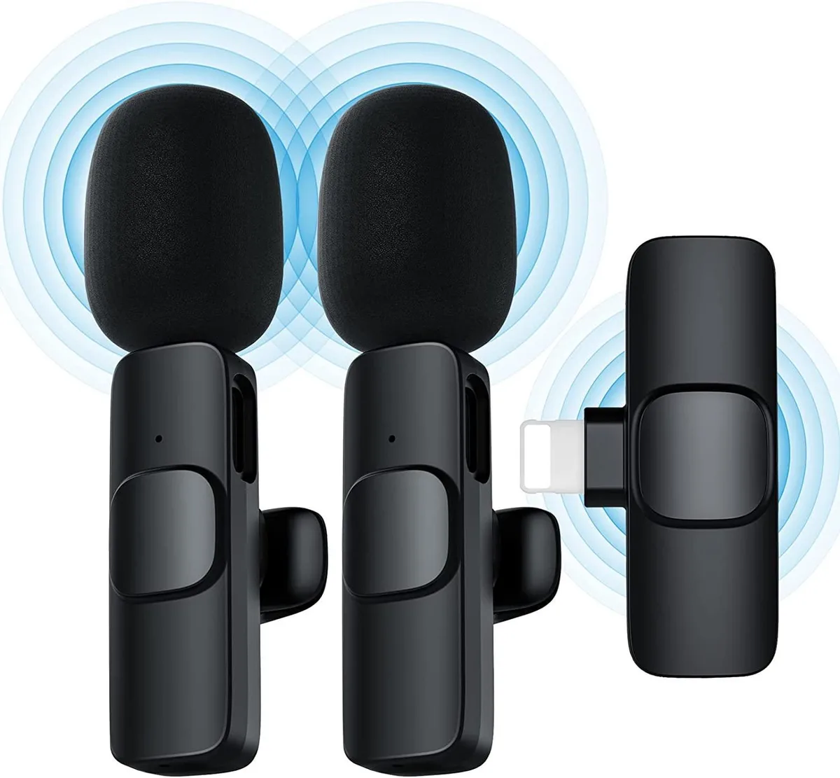 Telele Telele K8-A2 Wireless Lavalier Microphone Black 2 mics 1 receiver — product photo