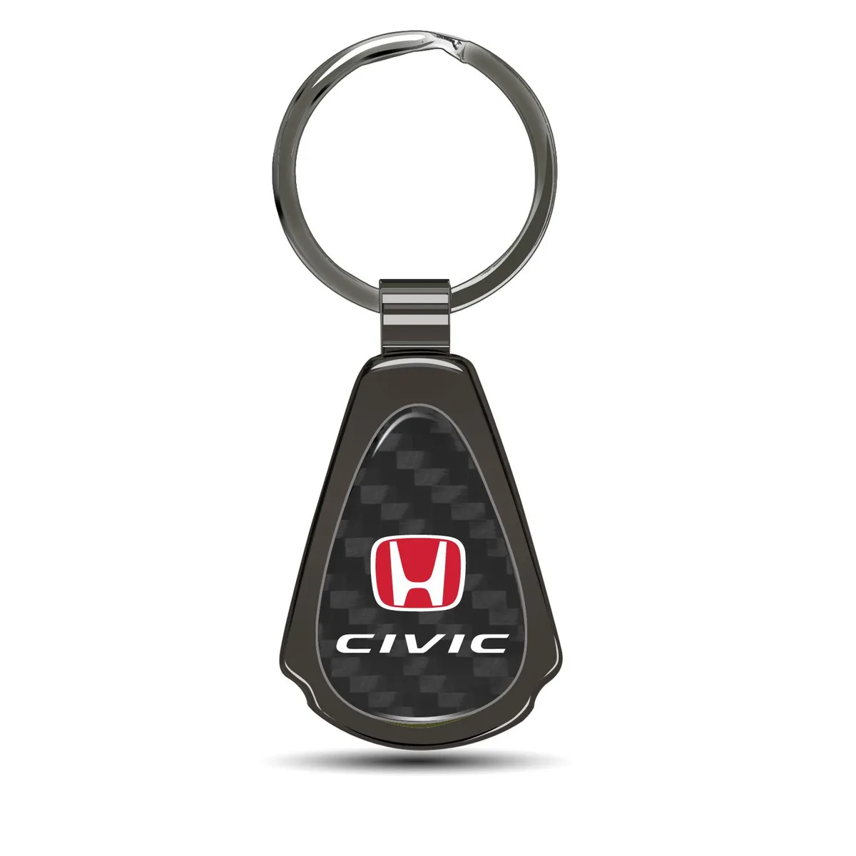 iPick Image, LLC iPick Image, LLC Honda Red Civic Carbon Fiber Gunmetal Key Chain — product photo