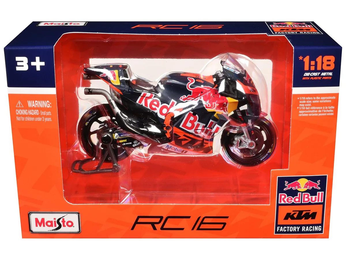 Maisto Maisto KTM RC16 #33 Brad Binder MotoGP 1/18 Diecast Motorcycle — product photo