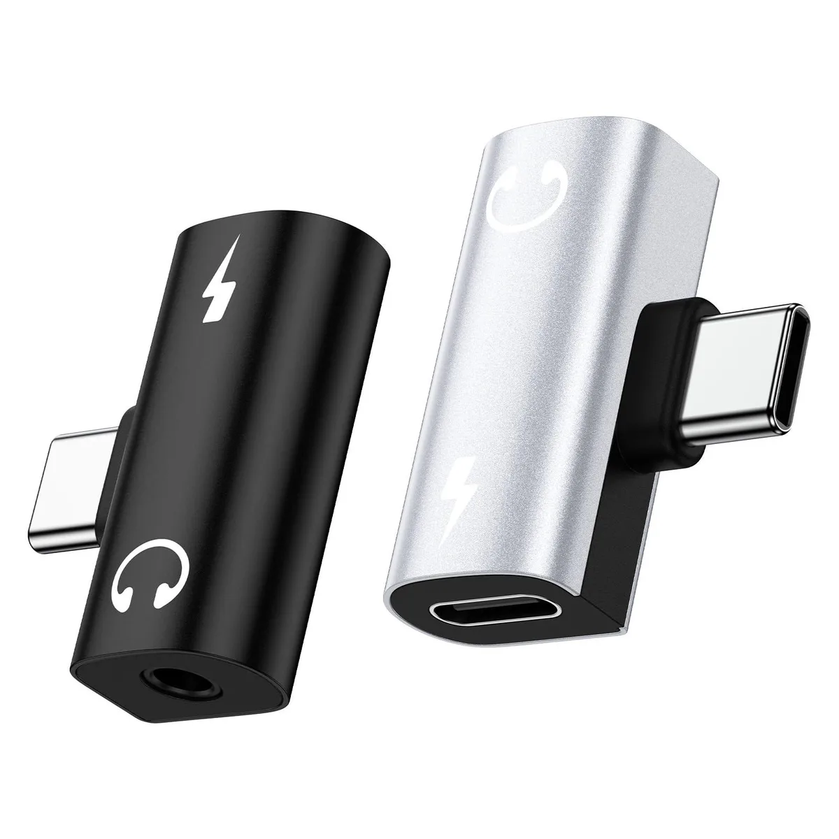 Uenlio TP284 60W USB-C to 3.5mm T-Shape Adapter 2-Pack — product photo