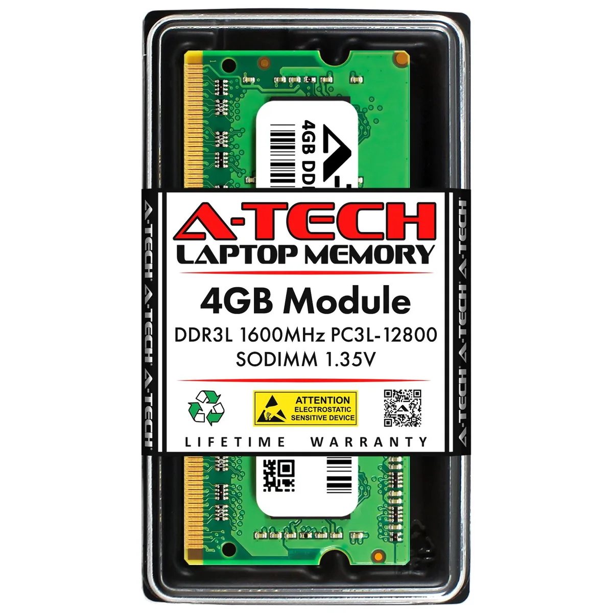 A-Tech A-Tech 4GB DDR3L 1600MHz 1.35V 204-Pin SODIMM Laptop RAM — product photo