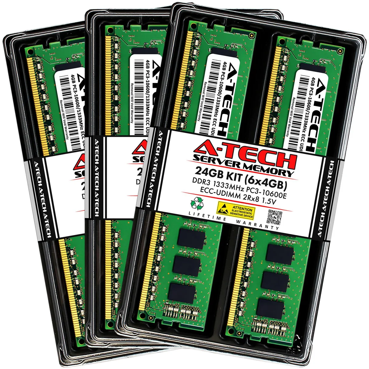 A-Tech A-Tech 24GB (6x4GB) DDR3 1333 ECC UDIMM Mac Pro 12-Core 2010/2012 memory upgrade — product photo