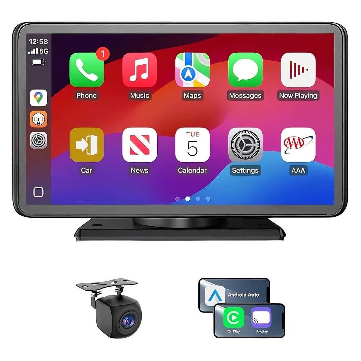 Metra Wireless CarPlay 7" Portable Touch Screen Black — product photo