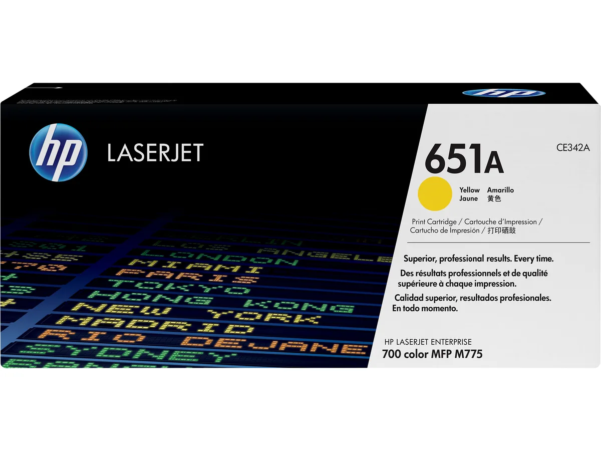 HP HP CE342A 651A Yellow Toner Cartridge 16000 Pages — product photo