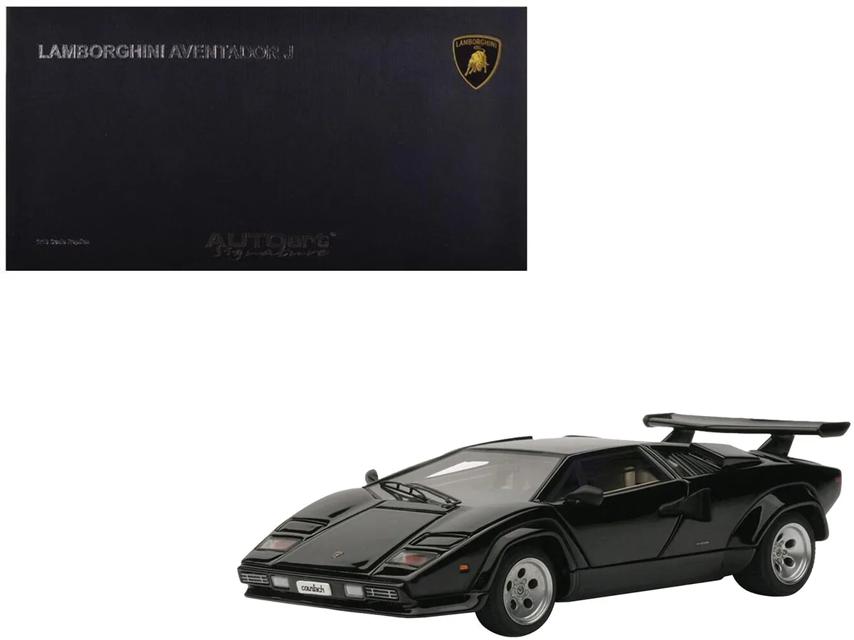 Autoart Autoart Lamborghini Countach 5000S Black 1/43 Diecast Car Model — product photo