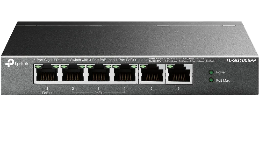 TP-Link TP-Link TL-SG1006PP 6-port Gigabit PoE network switch — product photo