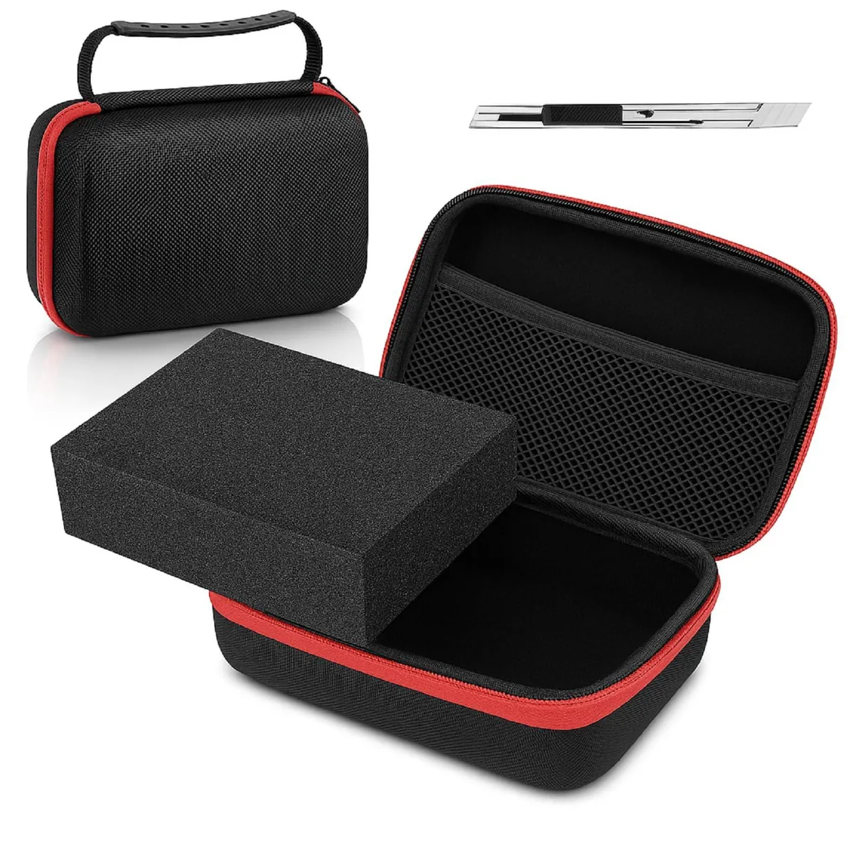  Relaxweex HAT-Relaxweex-1620 Camera Case 7.1 x 4.7 x 3.1 Inch Black Red — product photo