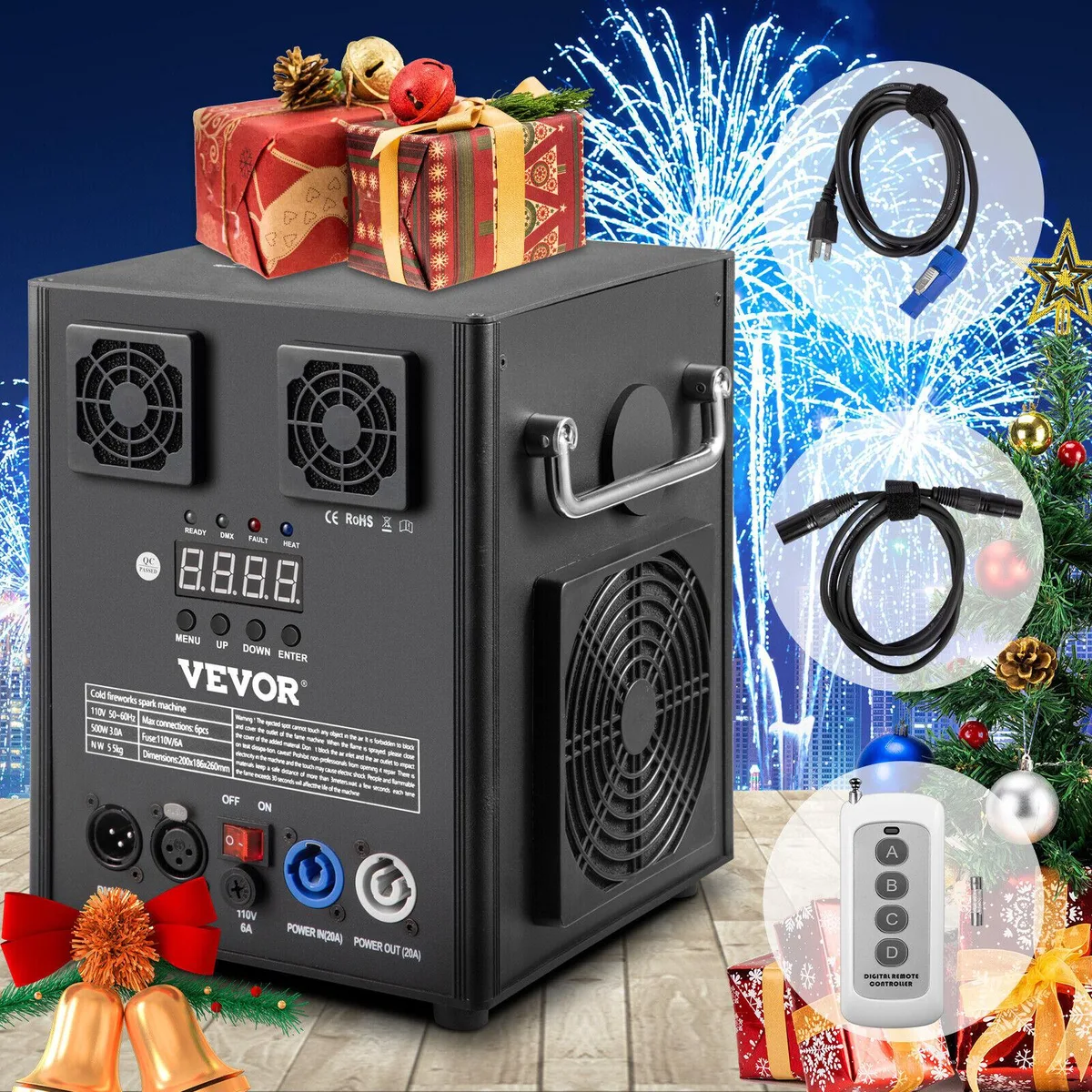 VEVOR VEVOR VV-CSM-500 500W DMX Cold Spark Machine dj accessory — product photo