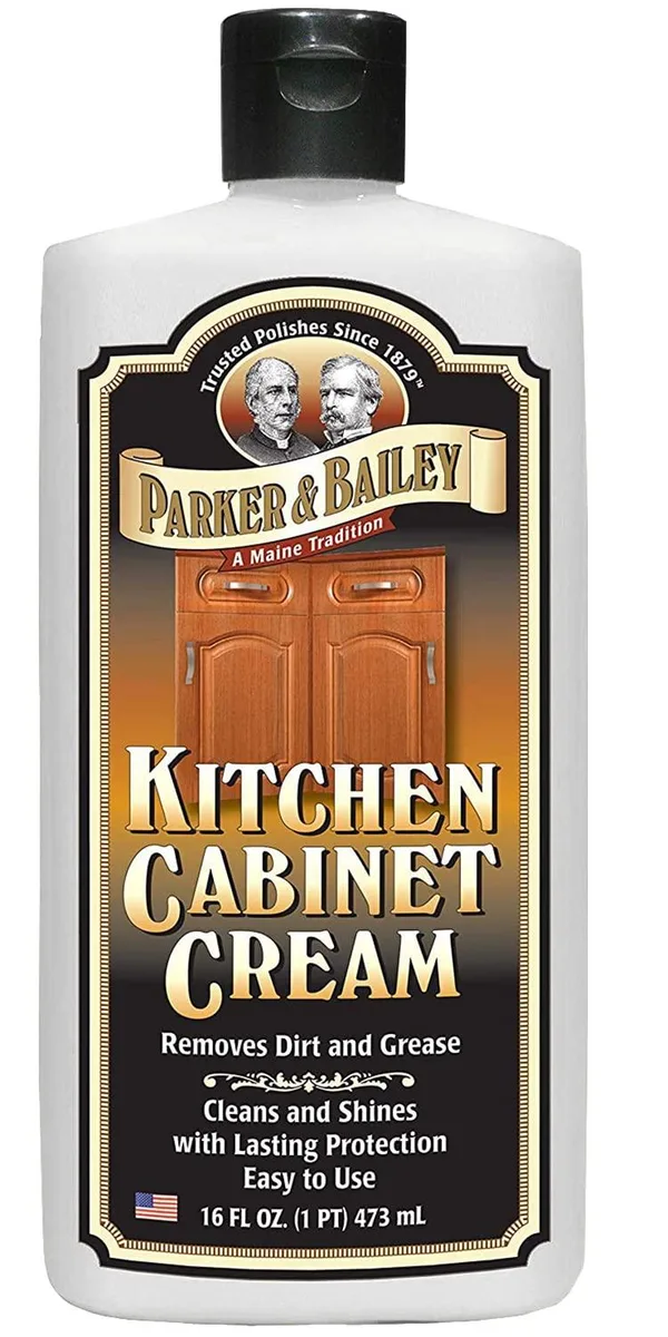White 16 oz bottle of unscented kitchen cabinet creme cleaner
