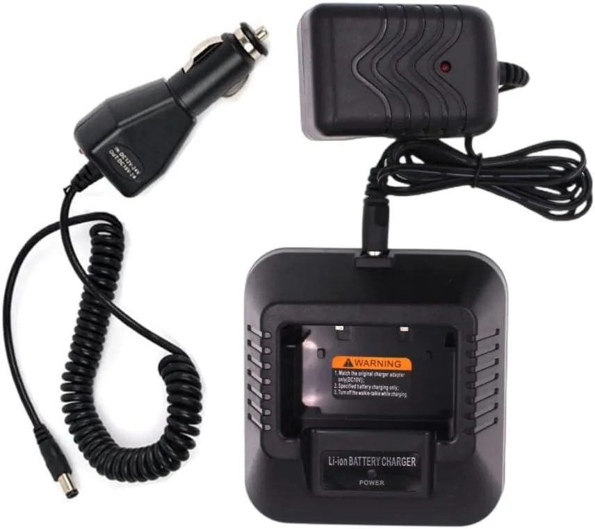 usbroway usbroway RD-5R desktop charger with 12-24V car cable and 100-240V adapter — product photo
