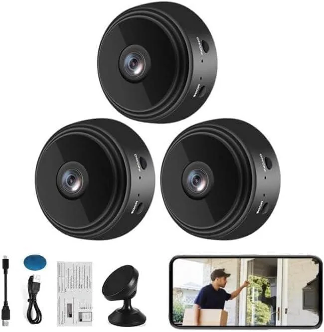 Yaumany YWXX-A9-002 1080P Mini Wireless Camera 3 Pack — product photo