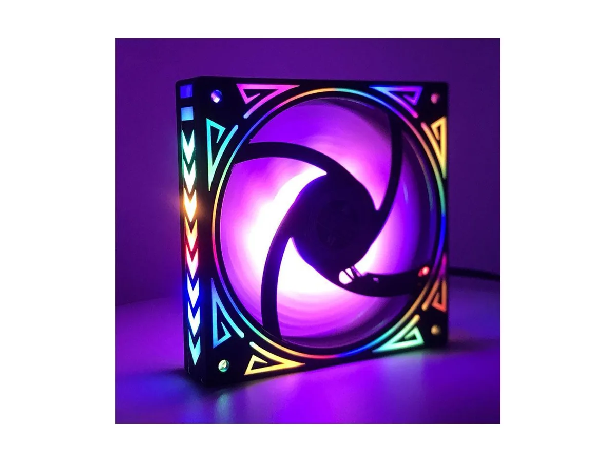 SXDOOL SXDOOL 120mm Rainbow Iridescence Case Fan 6 Pack 3Pin+Molex — product photo