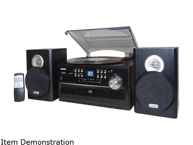 JENSEN JENSEN JTA-475 3-Speed Turntable with CD, Cassette &amp; AM/FM Radio — product photo