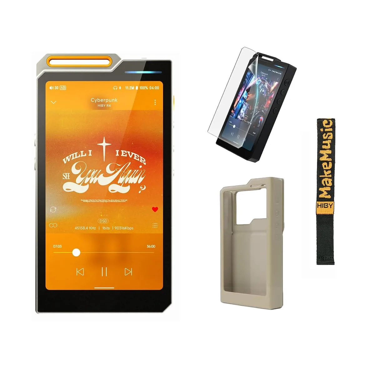 LORDWORLD LORDWORLD HiBy R4 MP3 Player & Accessories Set Orange — product photo
