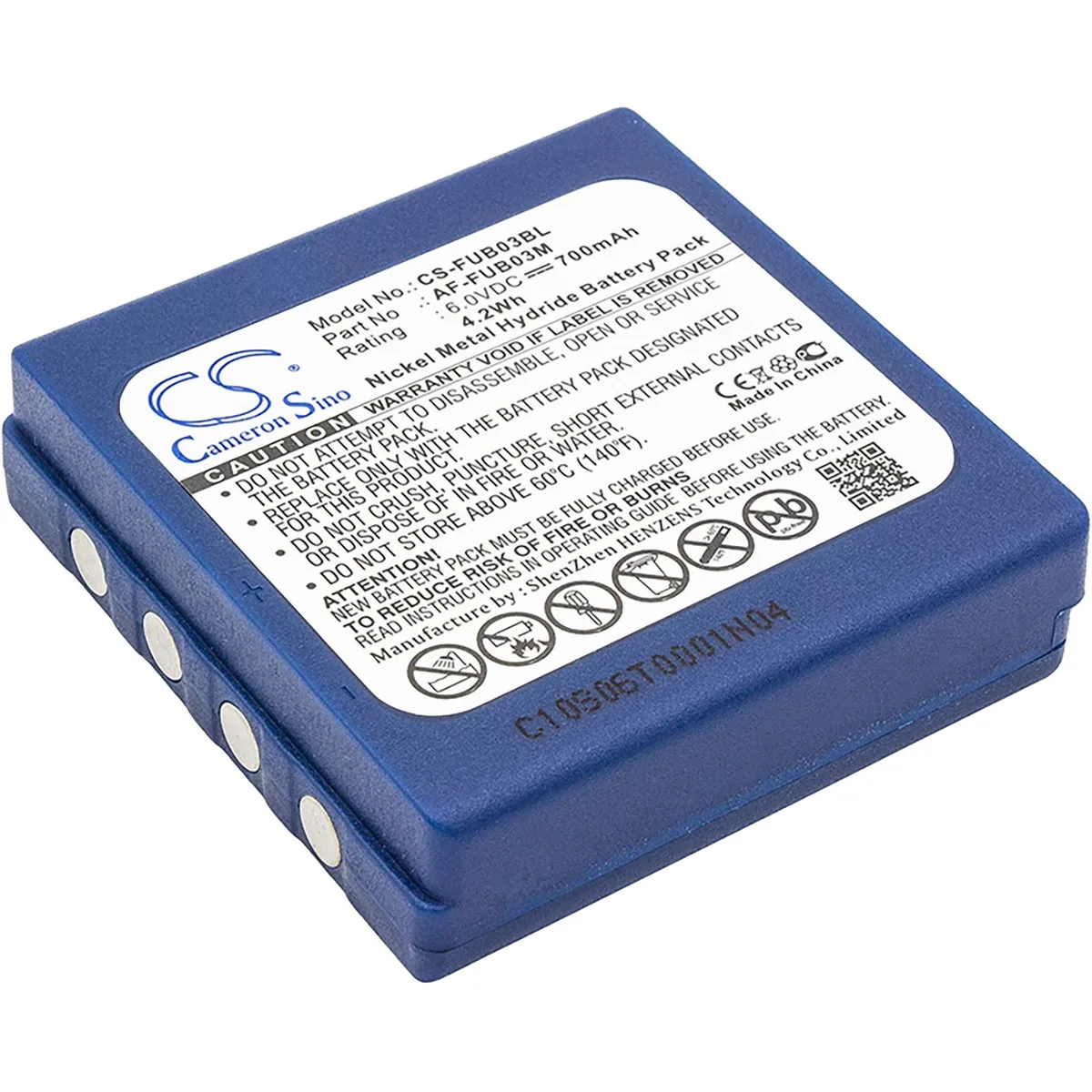 Cameron &amp; Co Cameron &amp; Co DS-CS-FUB03BL Ni-MH 6.0V 700mAh Blue — product photo