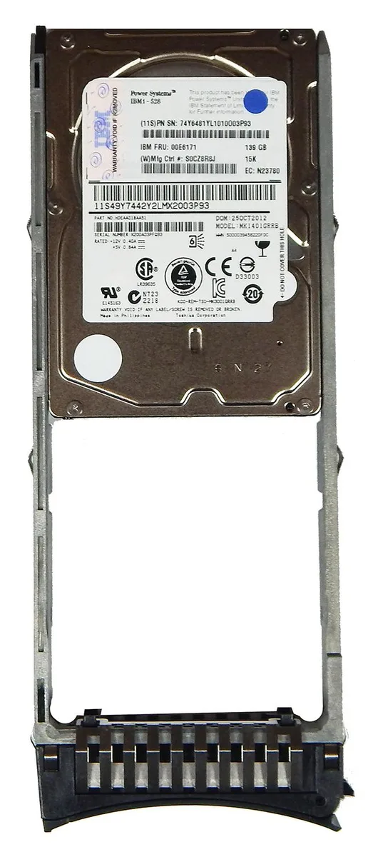IBM IBM 139GB 15K 2.5 SAS internal hard drive 74Y6481 — product photo