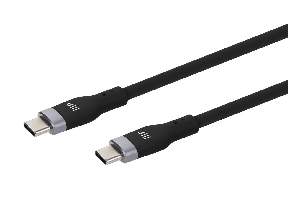 Monoprice Inc. Monoprice 147247 USB-C to USB-C Silicone Cable 240W PD 10ft Black — product photo