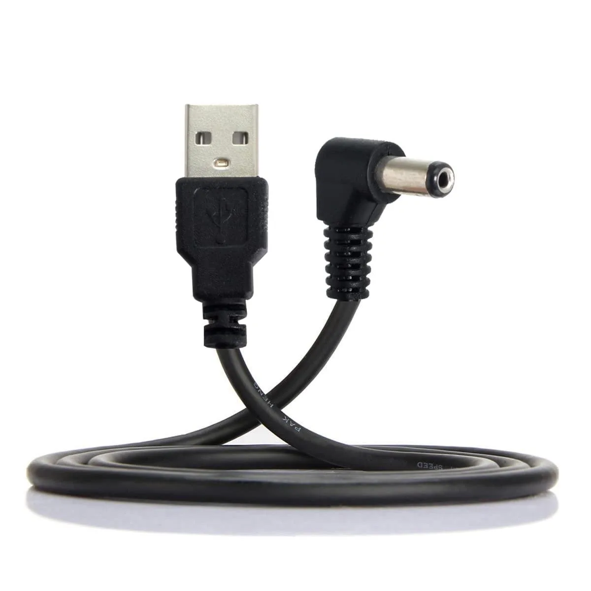 Fervit Fervit USB 2.0 A Male to Right Angled 90° 5.5×2.1mm DC 5V Barrel Cable 100cm 2000mA — product photo