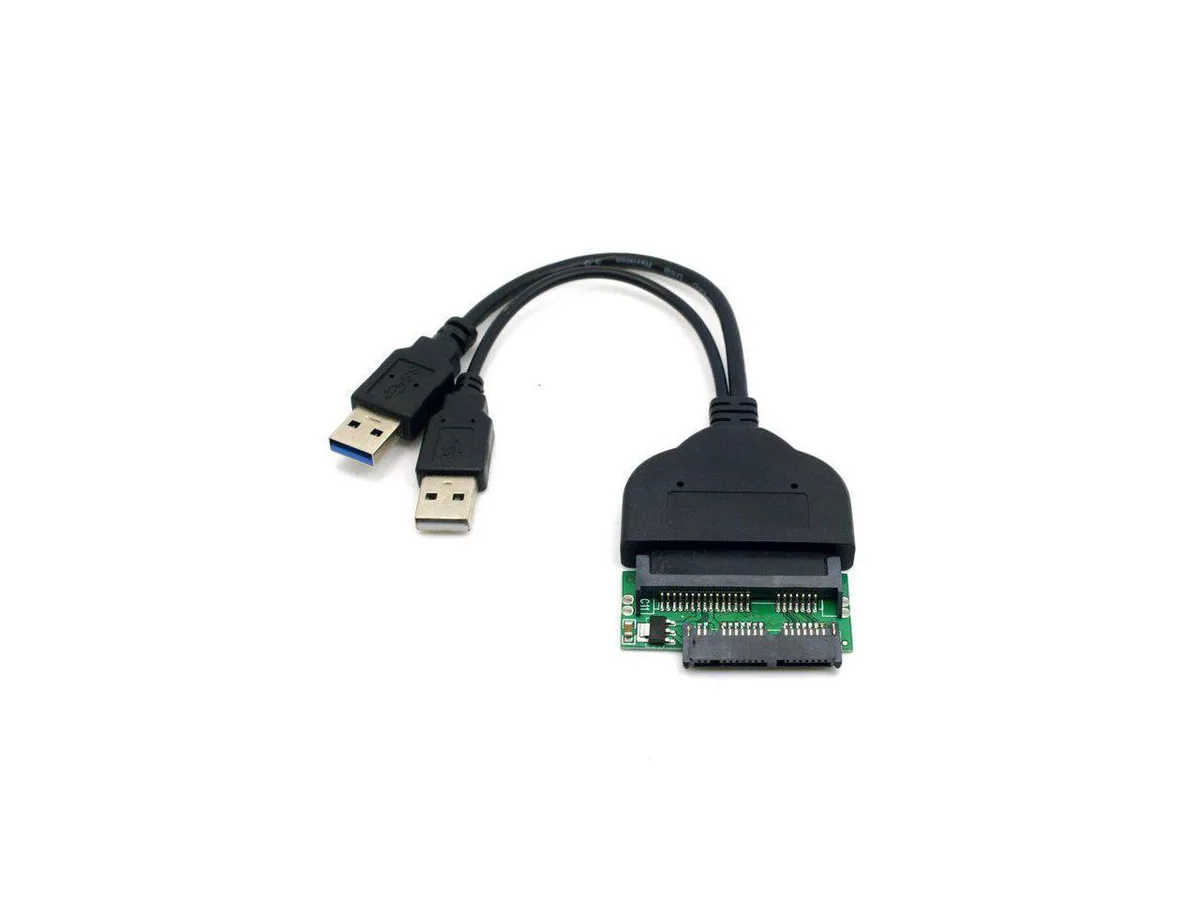 BUCIER BUCIER USB 3.0 to SATA 22Pin &amp; SATA to Micro SATA Adapter for 1.8" 2.5" Drive With USB Power Cable — product photo