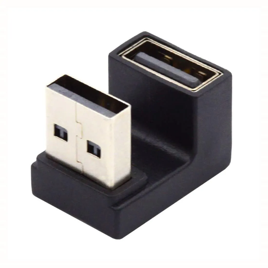 LORDWORLD LORDWORLD USB 3.0 Type-A Male to Female 180 Degree UP Angled Connector Adapter — product photo